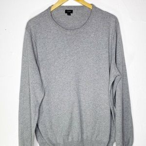 J. Crew Men's Size L Pullover Sweater Cotton Gray